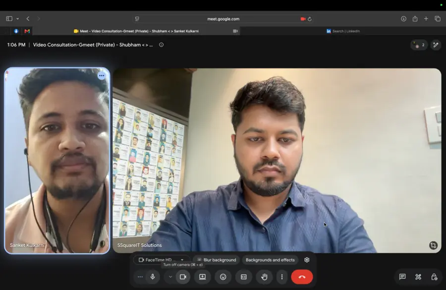 Privacy-blurred online career consultation