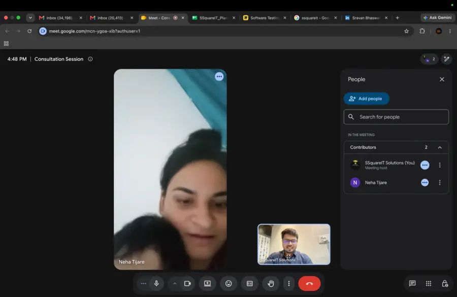Privacy-blurred online career consultation